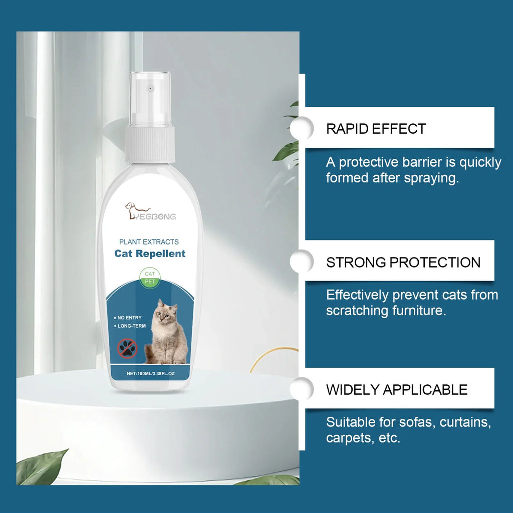 YEGBONG Cat Deterrent Spray – Anti-Scratch Training Aid 100ml