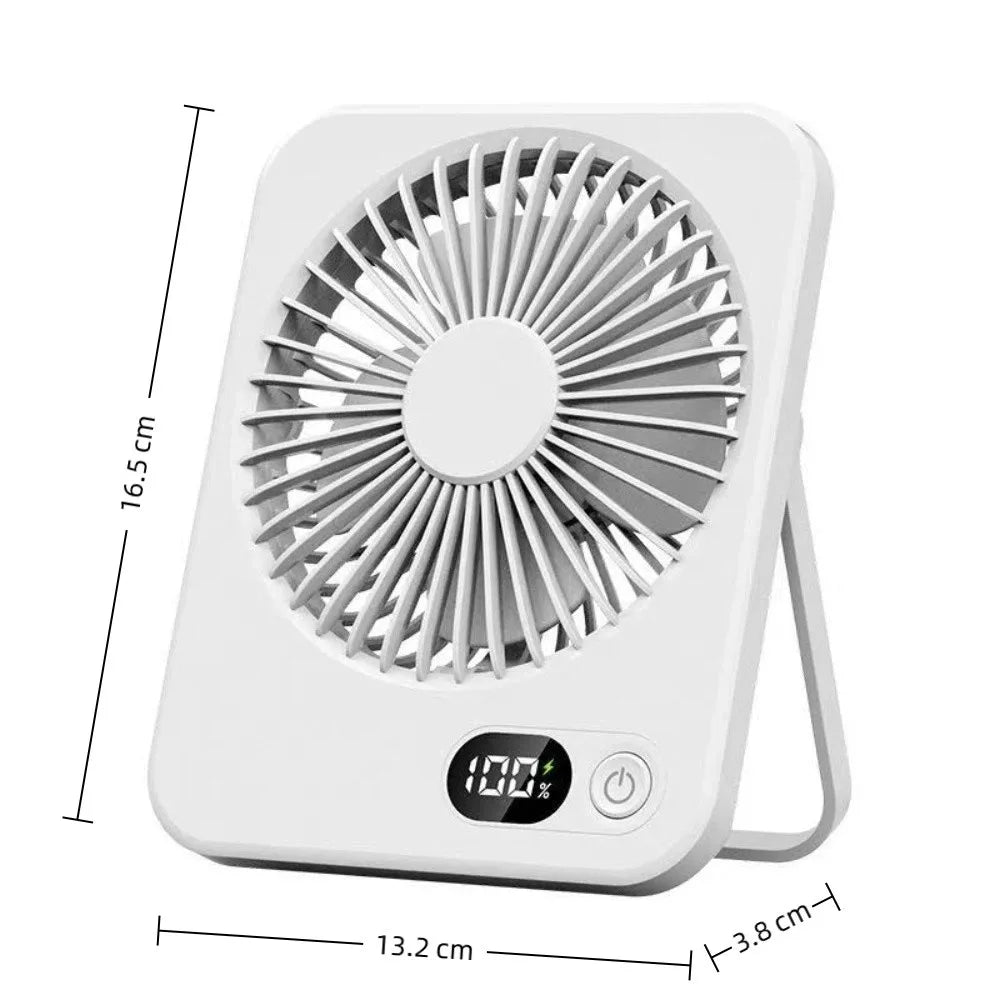 Portable USB Rechargeable Desktop Fan | 5-Speed Mini Table Fan