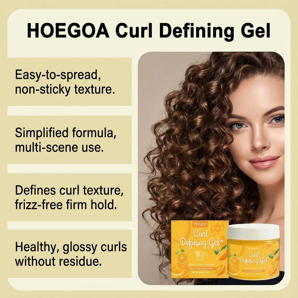 Hoegoa Curl Shaping Gel – Anti-Frizz Hair Wax & Styling Cream
