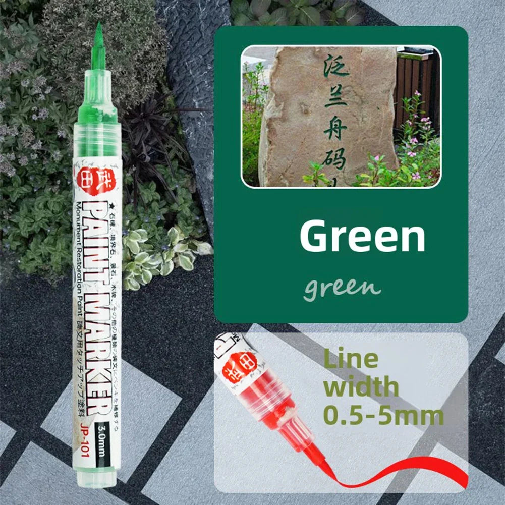 Waterproof Paint Marker Pens for Stone & Rock – 12 Colors