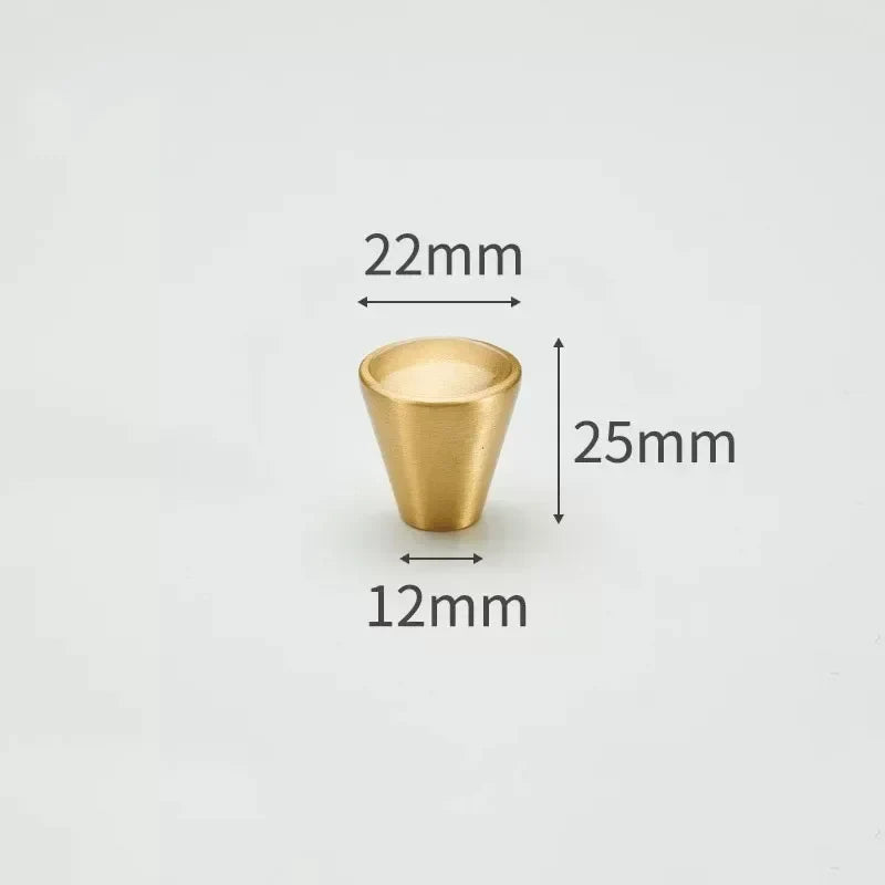 Solid Brass Cabinet Knobs | Modern Gold Furniture Pulls