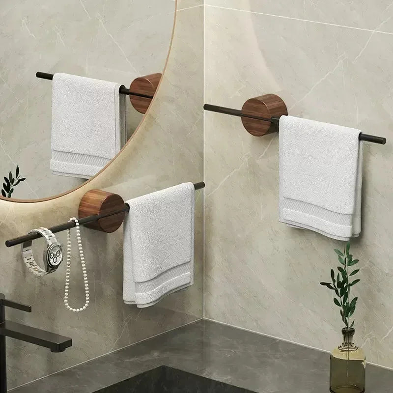 Adjustable Towel Bar 40/50cm – Wall Mount Space Aluminum Rack
