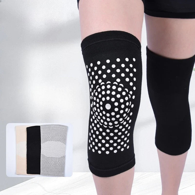 Self-Heating Tourmaline Knee Sleeves – Far Infrared Warmth 2 Pack