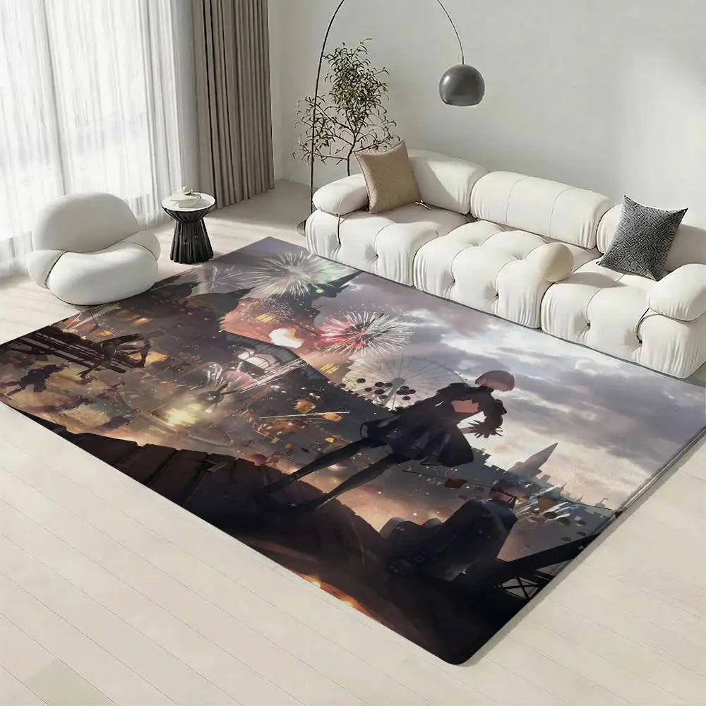NieR: Automata Gaming Floor Mat – Non-Slip Flannel Indoor Rug