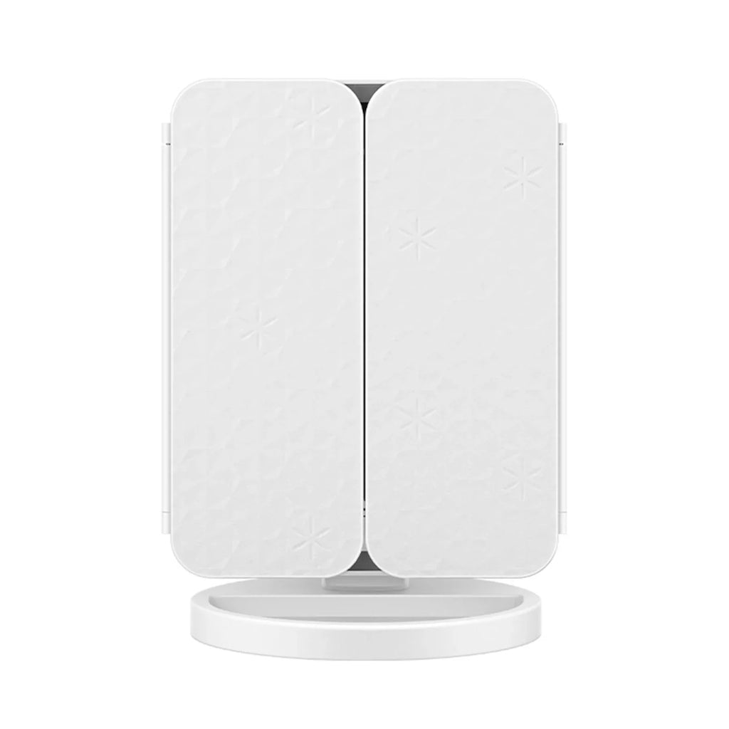 LED Tri-Fold Desktop Vanity Mirror | Touch Sensor Makeup Mirror