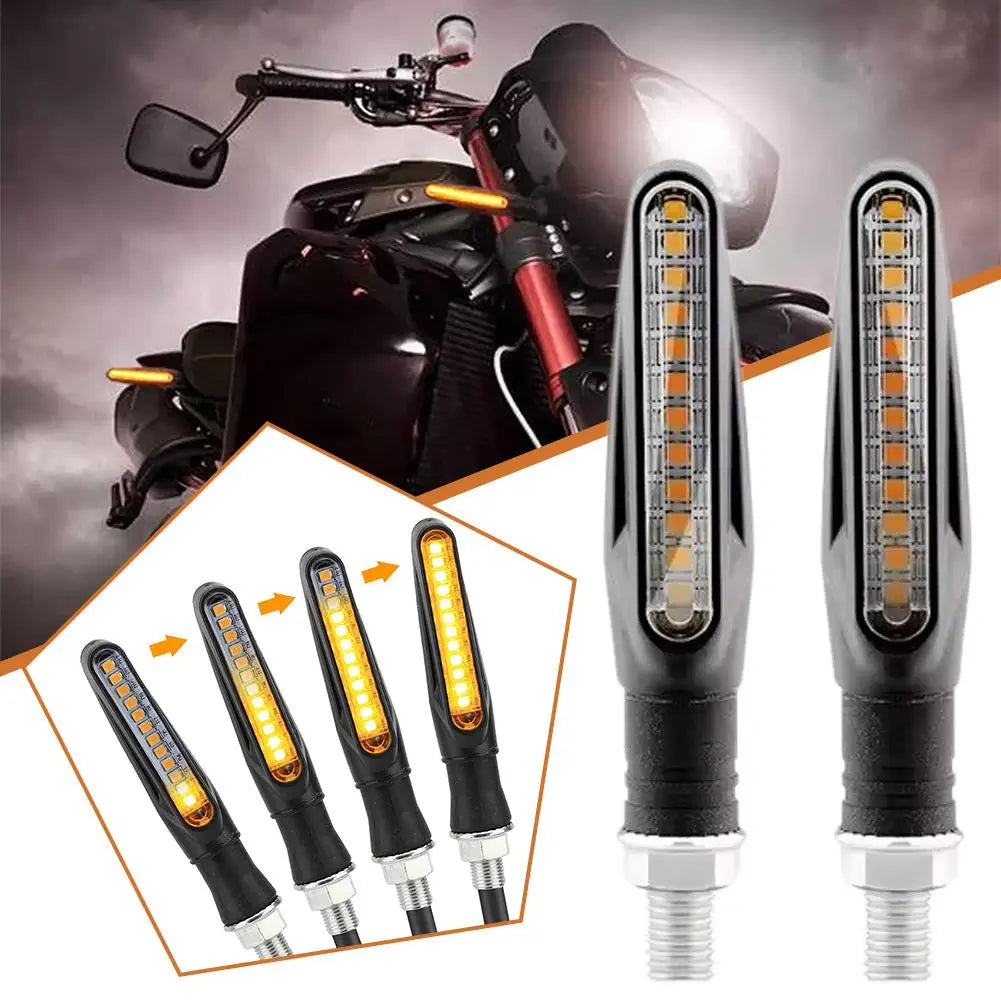 Motorcycle LED Turn Signal Lights – Amber Indicators 2/4 Pack