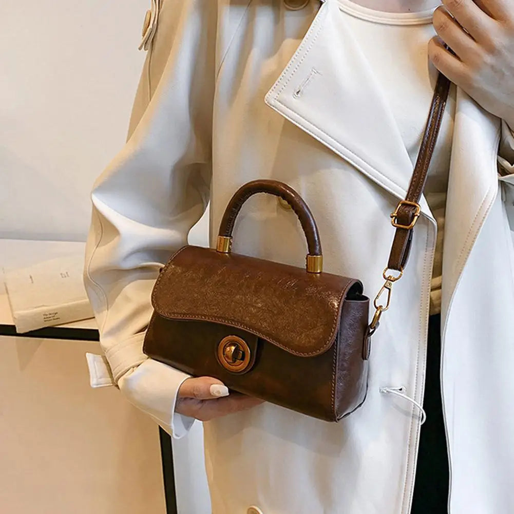 Women's PU Leather Slouchy Tote Shoulder & Crossbody Bag