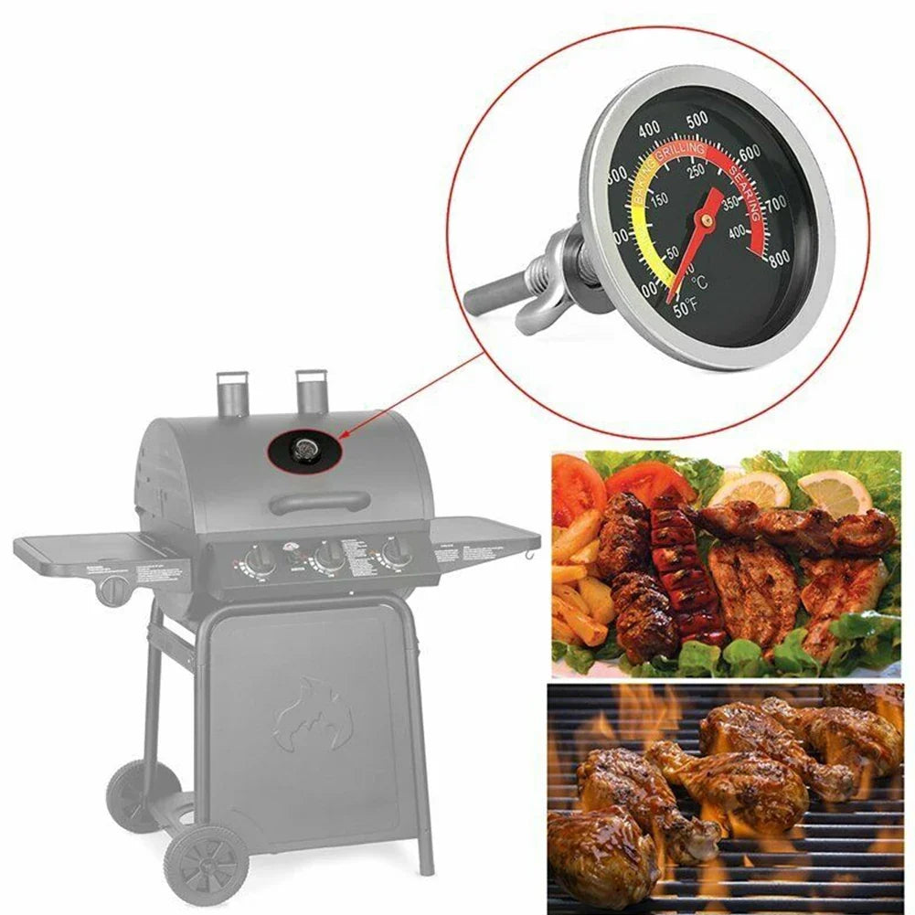 Barbecue Thermometer Oven Temp Gauge 10 400 BBQ Grill Temperaturer