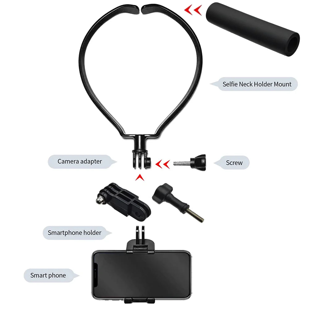 Hands-Free Neck Phone Holder & GoPro Mount | VeFly
