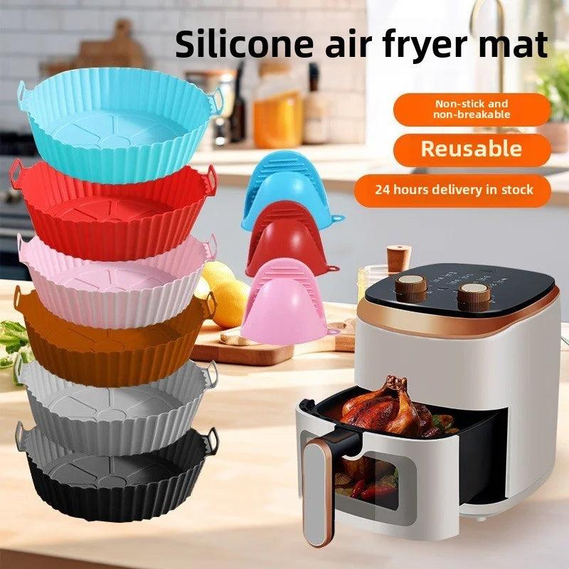 Silicone Air Fryer Baking Mold – Reusable Muffin & Cake Pan