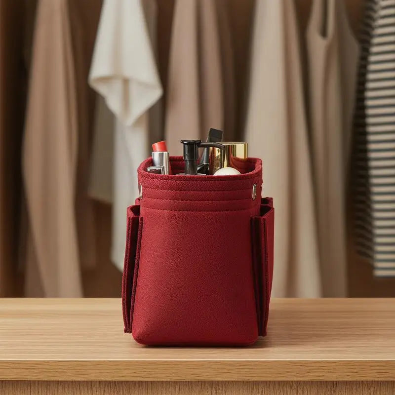Felt Insert Bag Organizer | Multi-Pocket Travel Cosmetic Tote