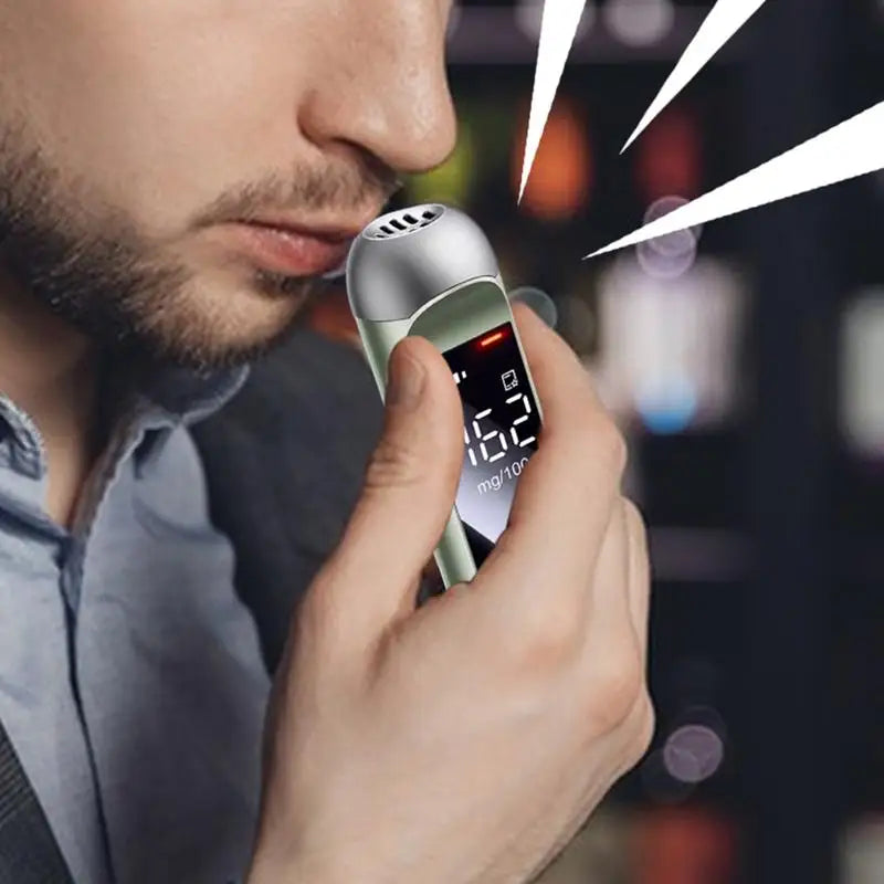 Pocket Breathalyzer Breath Alcohol Detector LED Display Tester Hand