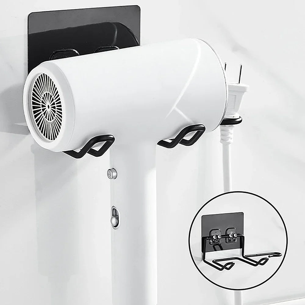 Wall Mounted Hair Dryer Holder – Stainless Steel Bathroom Rack
