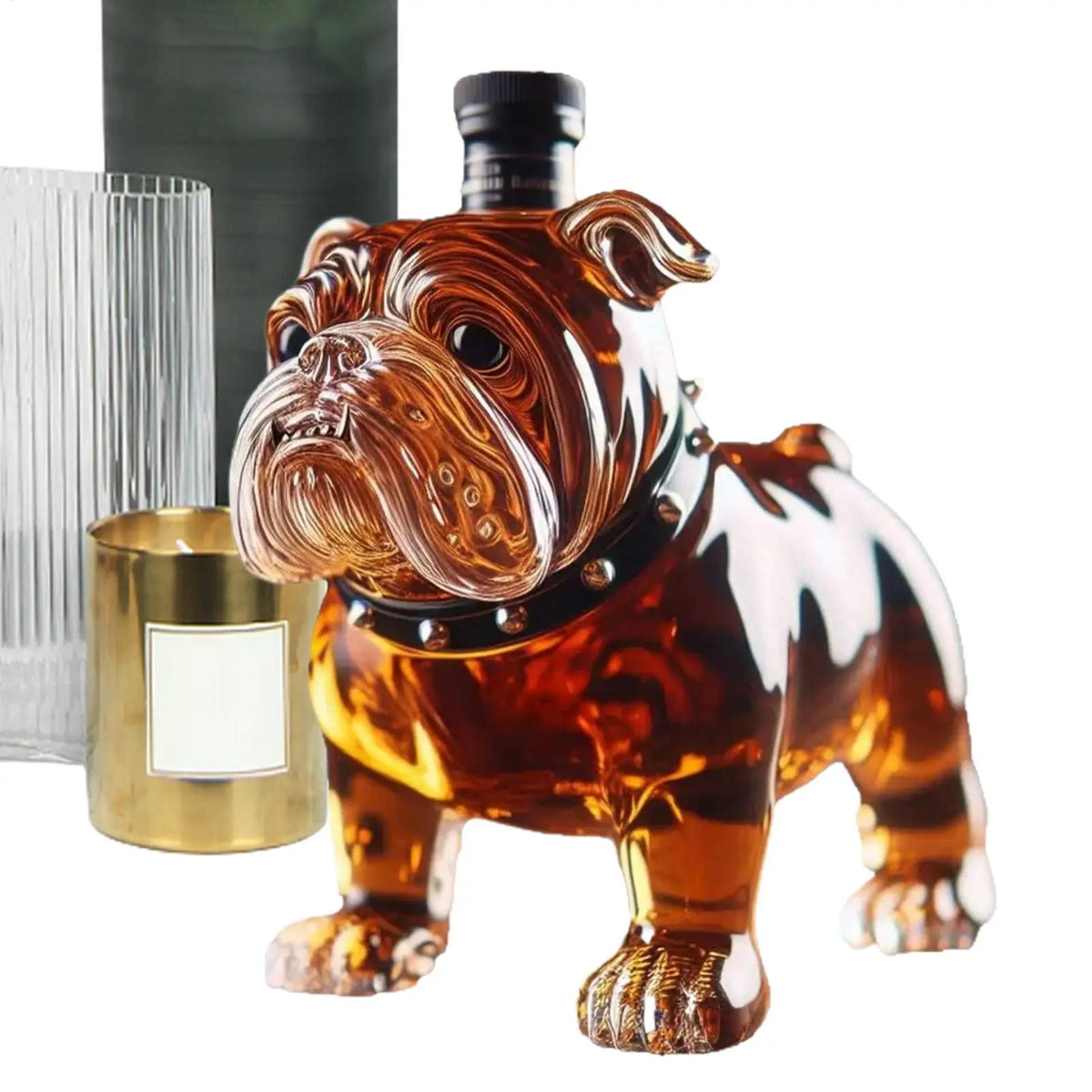 Whiskey Bottle Bulldog Collectible Liquor Decanter Alcohol