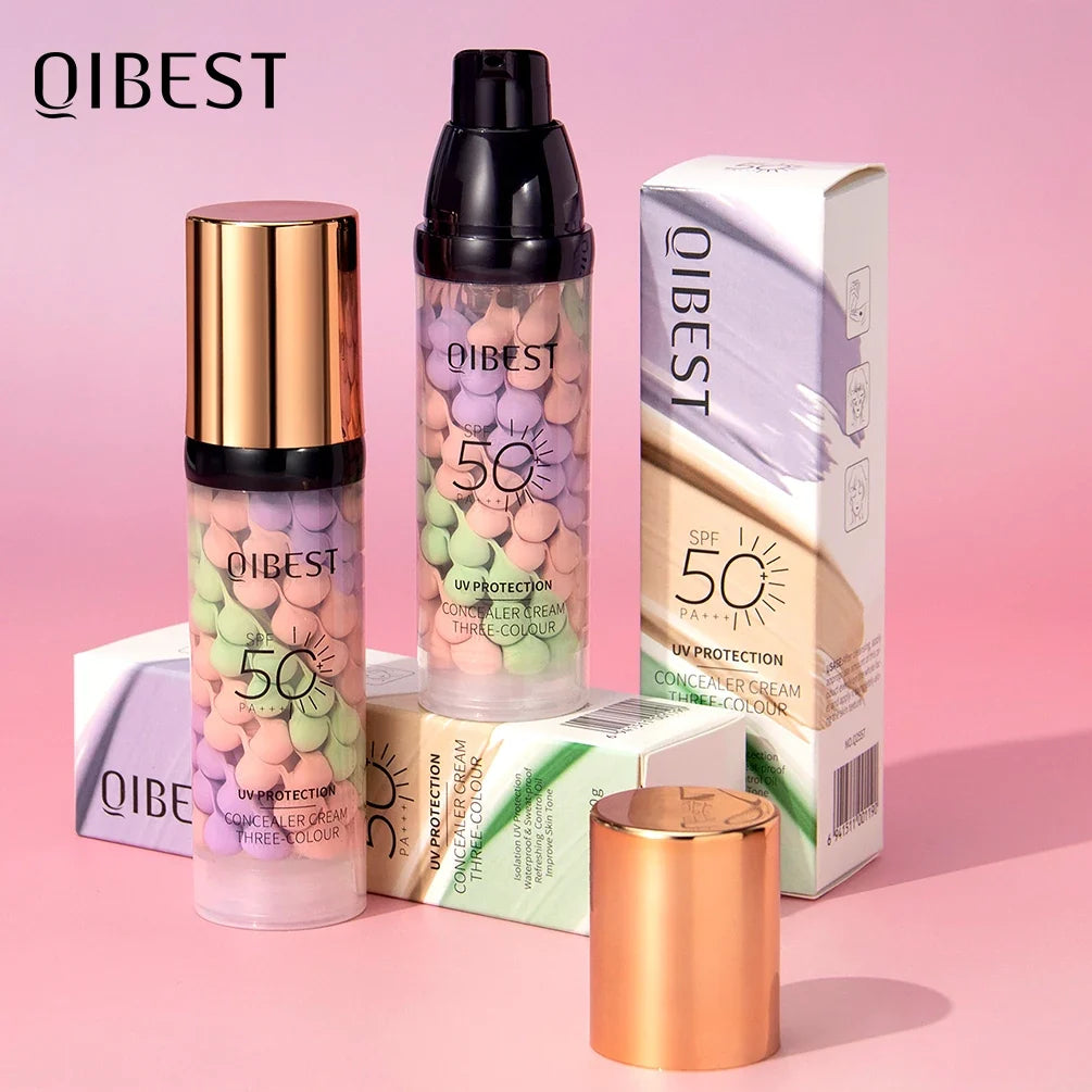 QiBest 2-Pack Liquid Concealer & Face Primer – Brightening