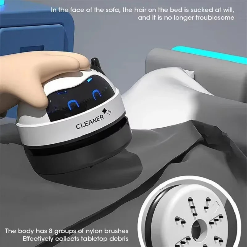 HOMEFISH Mini Desktop Vacuum Cleaner | USB Rechargeable Robot