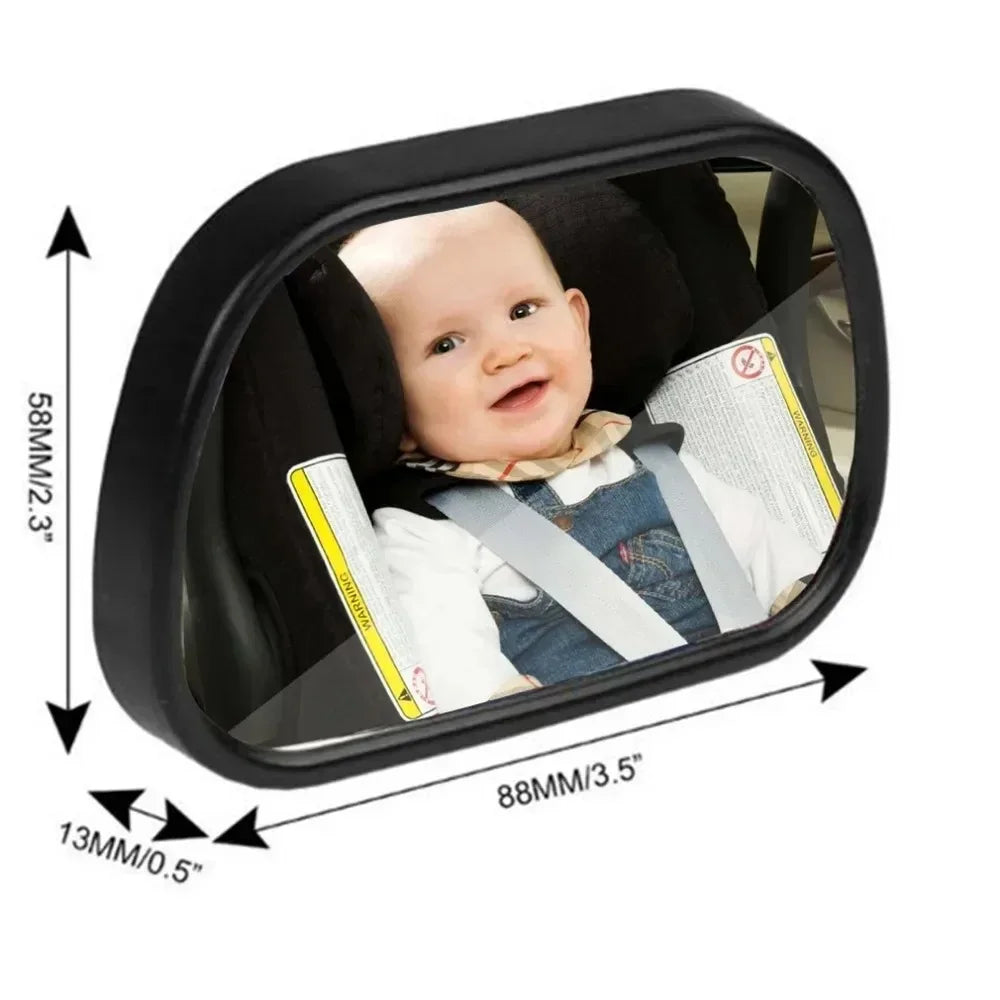 360° Baby Car Mirror – Clip & Suction Mount Wide Angle View