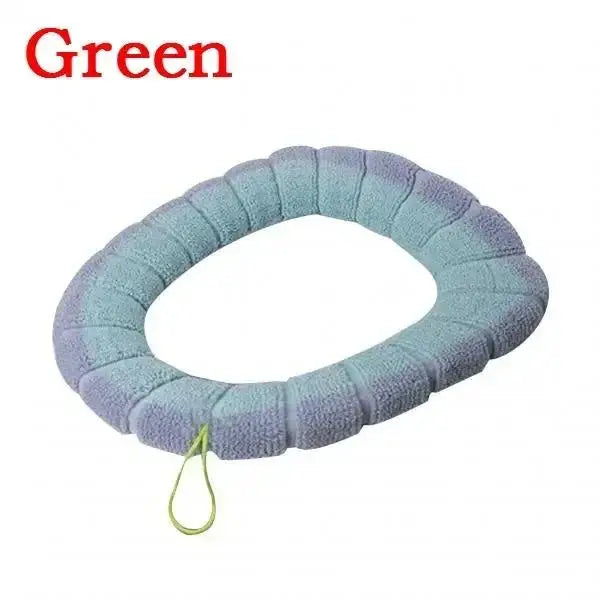 Warm Soft Thickened Toilet Seat Cover Cushion with Handle