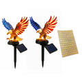 Solar Powered LED Garden Eagle Lamp Patriotic Memorial Day Light