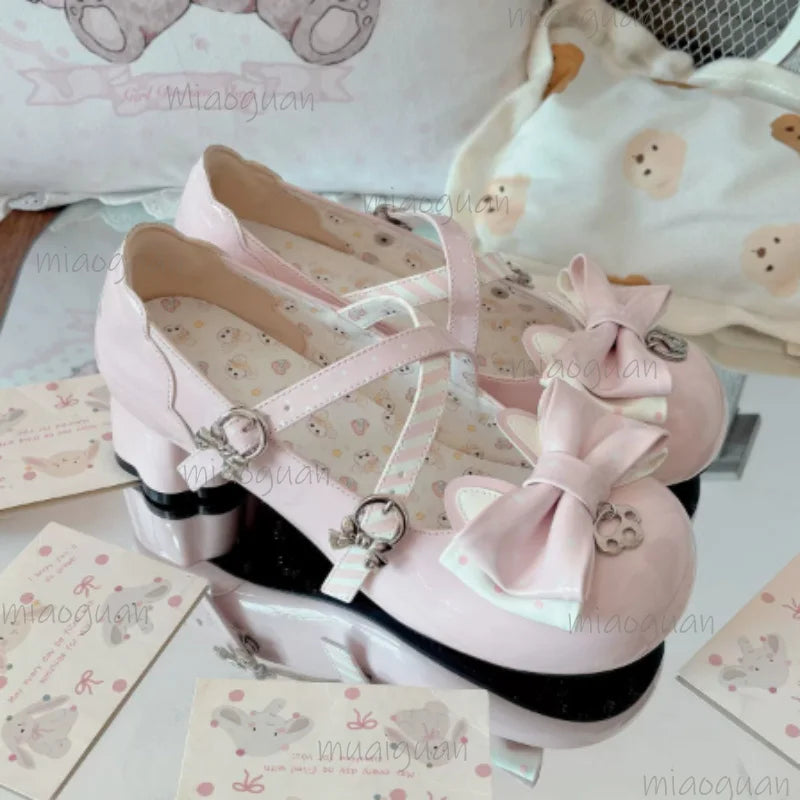 Japanese Mary Jane Heels – Bowknot Lolita Cosplay Women's Shoes