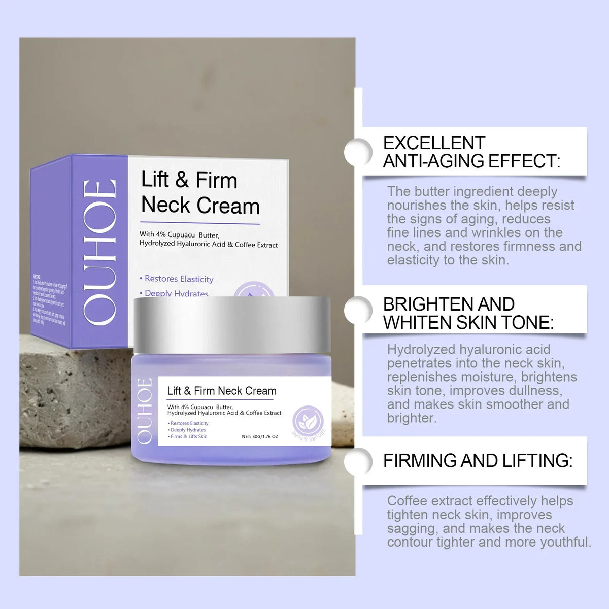 Neck Firming Lifting Cream – Fine Lines, Brightening & Moisture