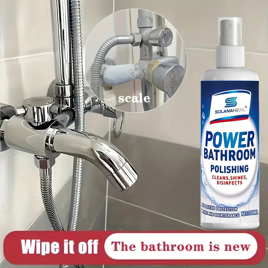 Power Bathroom Polishing Spray – Cleans, Shines & Disinfects