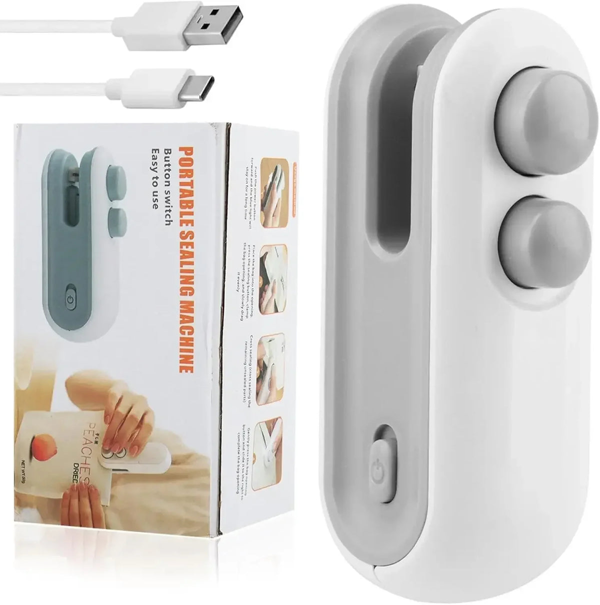USB Portable Mini Sealer Snacks Home Use Rechargeable Vacuum Handheld