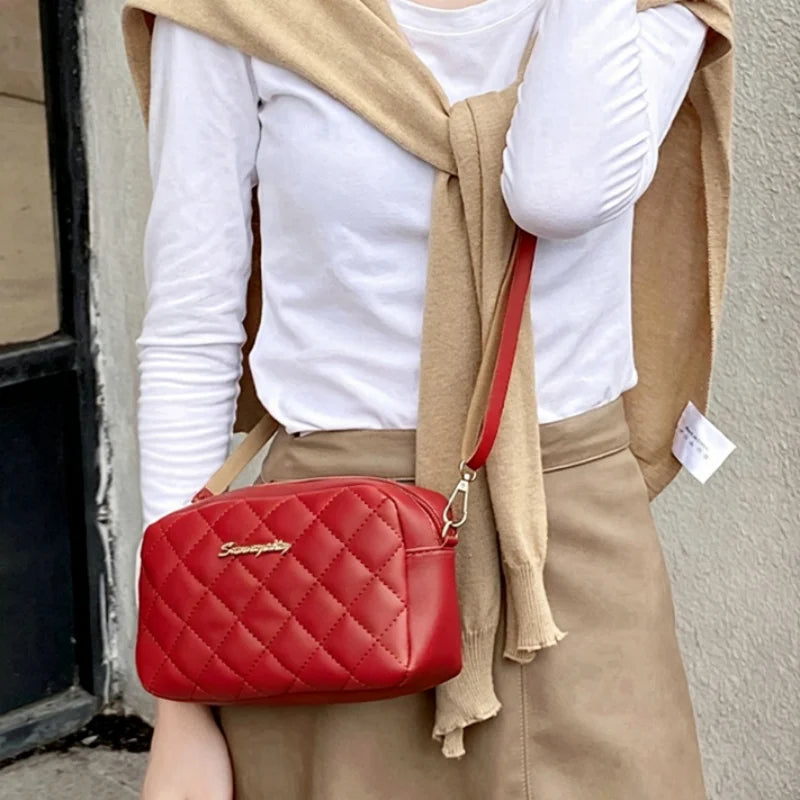 Women's Tassel Crossbody Bag | Quilted PU Shoulder Messenger Bag