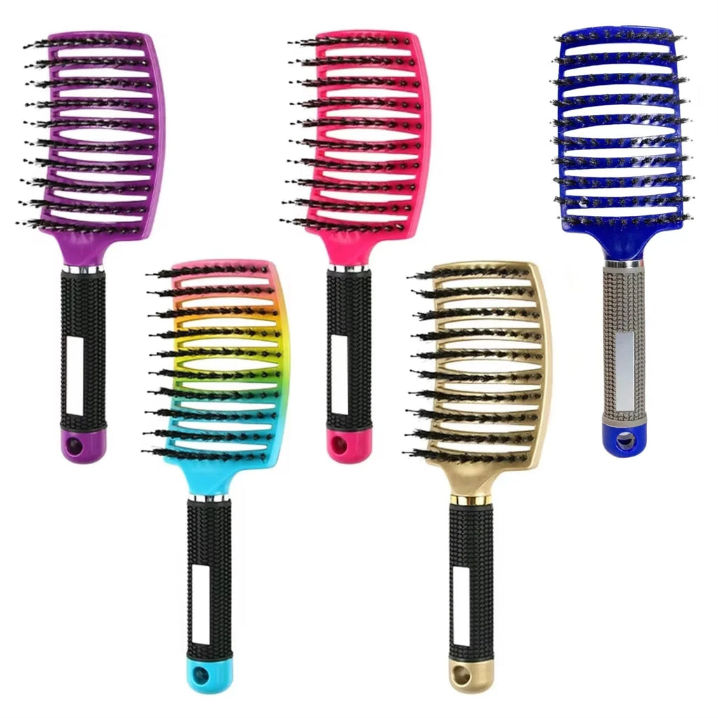 Nylon Bristle Massage Comb for Wet & Curly Hair Styling