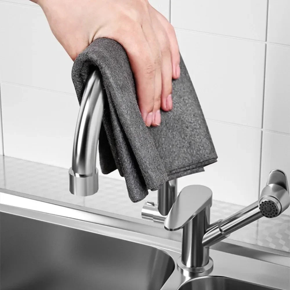 Streak-Free Bamboo Microfiber Cleaning Cloths 3-Pack