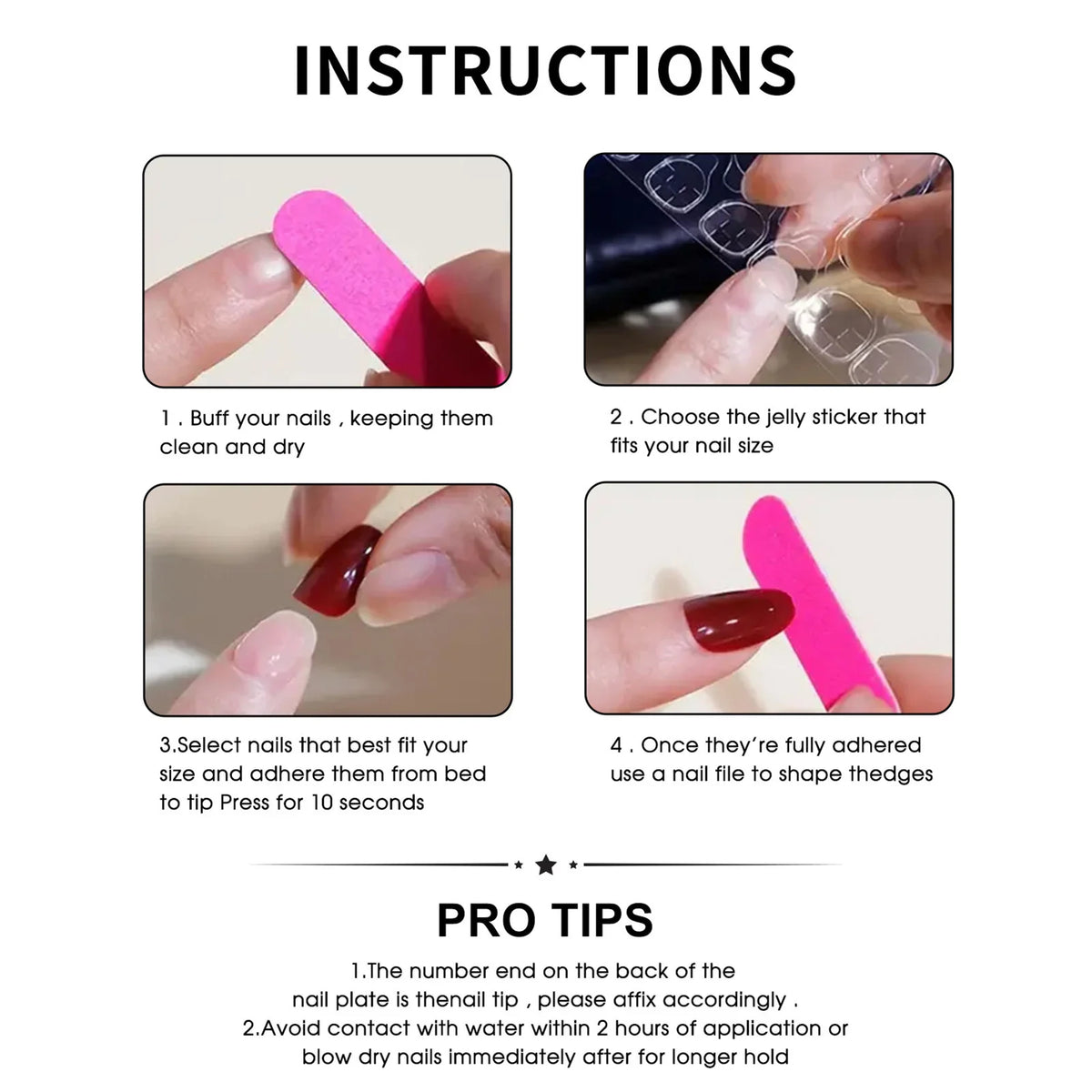 Handmade Press On Nails – Ocean 3D Flower Long Square | 10pcs