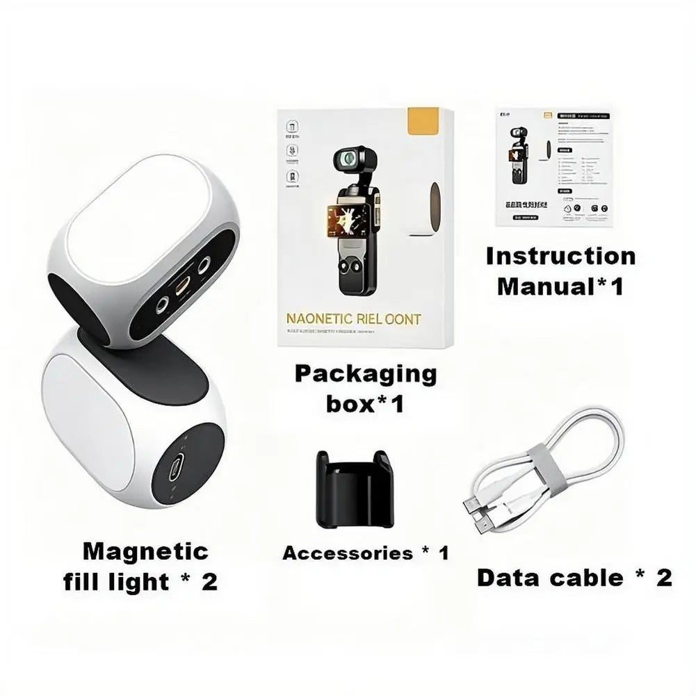 Magnetic LED Fill Light for DJI OSMO Pocket 3 & 4 | 10-Level