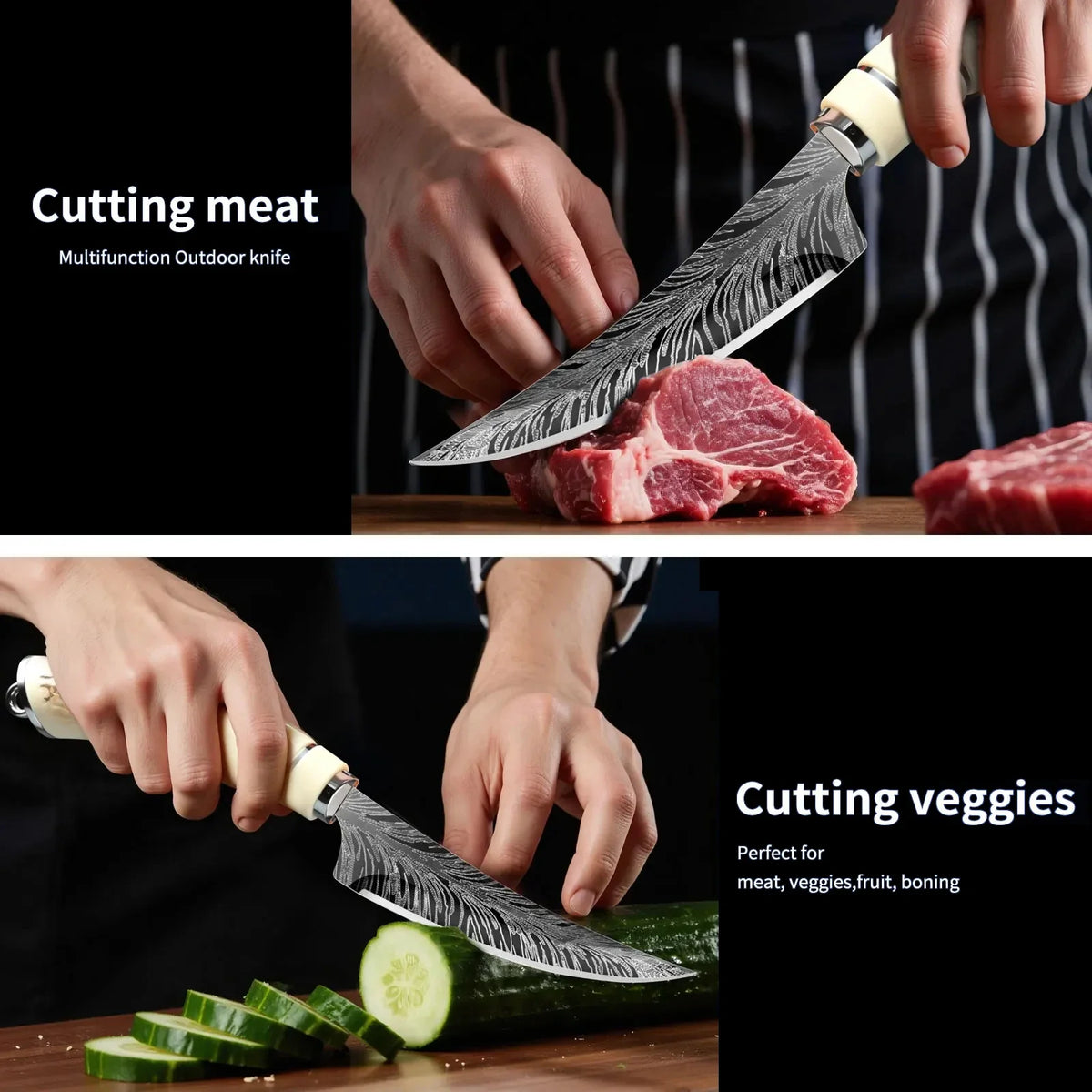 Stainless Steel Kitchen Knife with Sheath & Gift Box