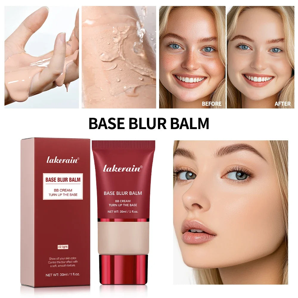 Lakerain Matte Liquid Foundation & Puff – Waterproof Oil Control