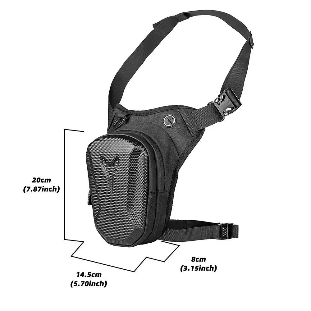 Waterproof Motorcycle Leg Bag | EVA Hard Shell Thigh Waist Pack