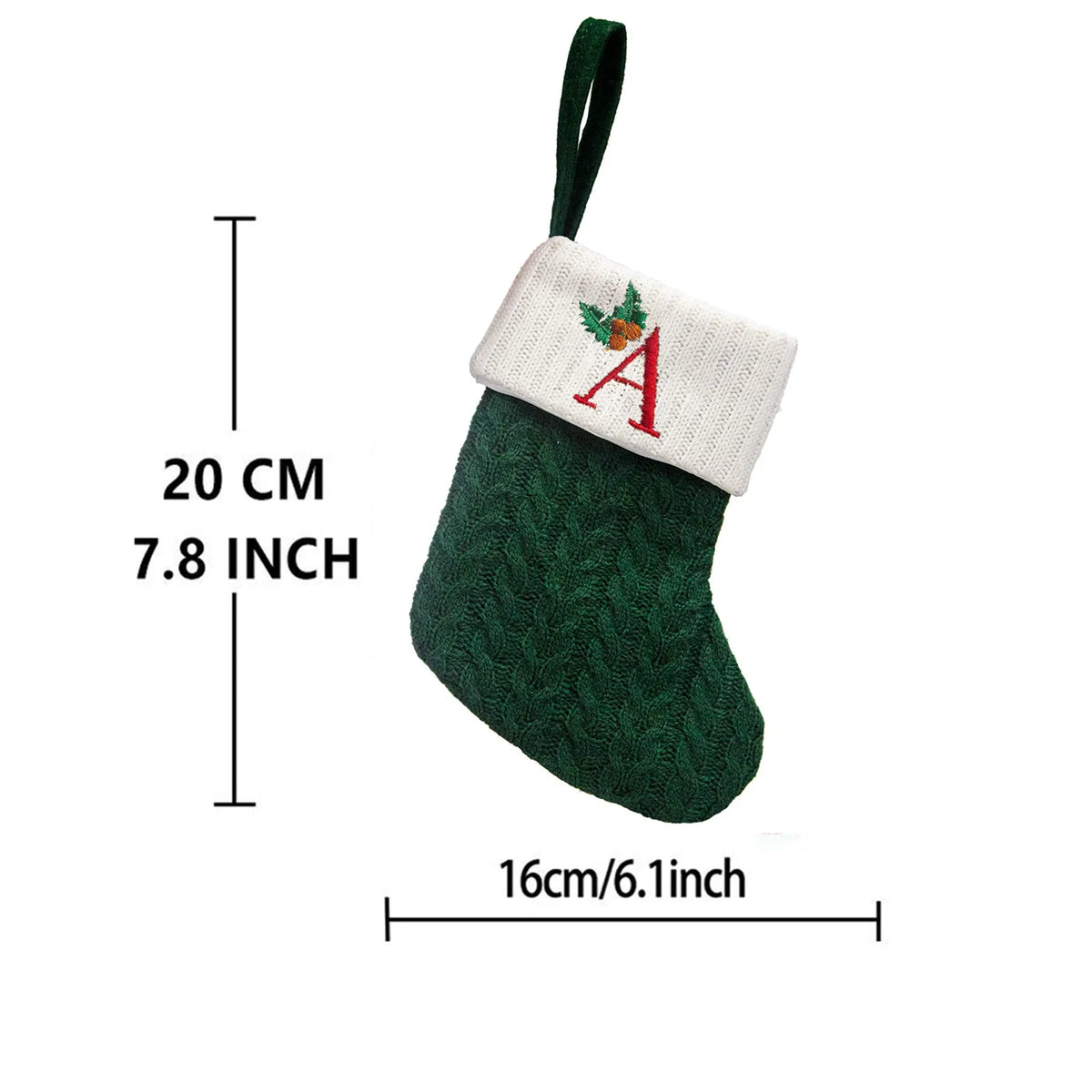 Embroidered Knit Christmas Stocking | Festive Holiday Décor