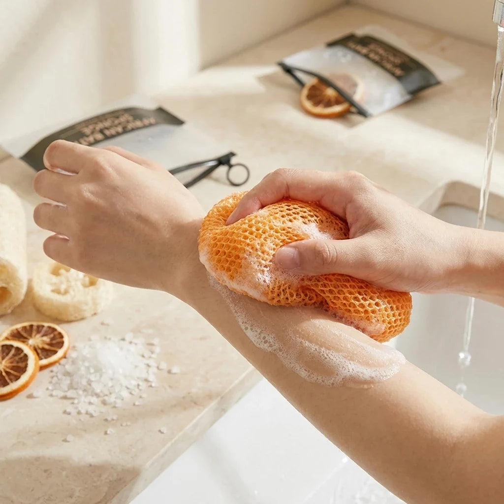 Exfoliating Back Scrub Bath Towel – Remove Dead Skin & Smooth