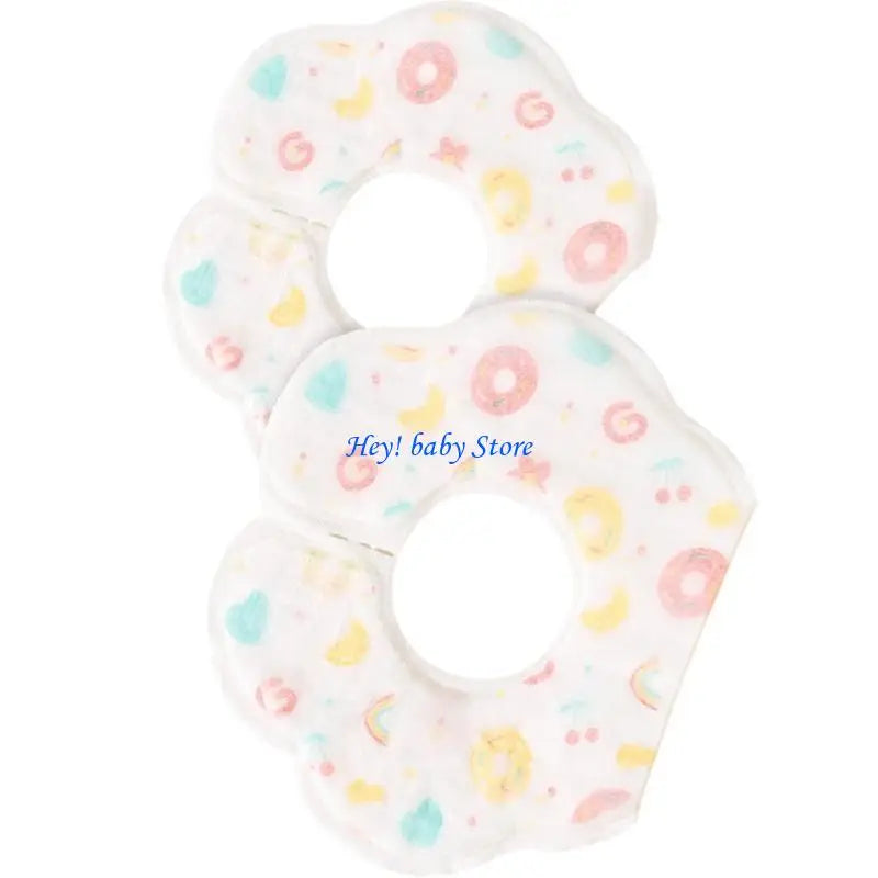 20-Pack Disposable Baby Bibs | Absorbent Cotton Drool Bibs