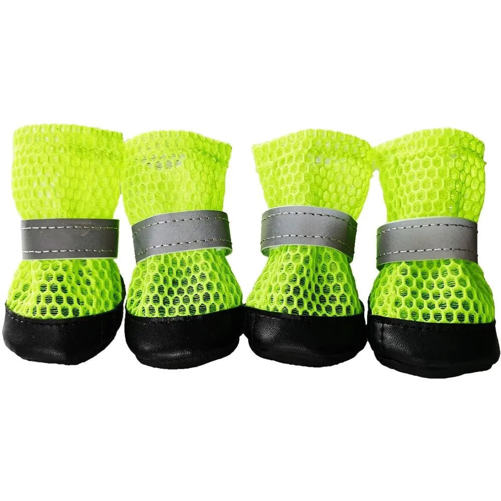 Reflective Dog Shoes | Anti-Slip Breathable Paw Protectors 4-Pack