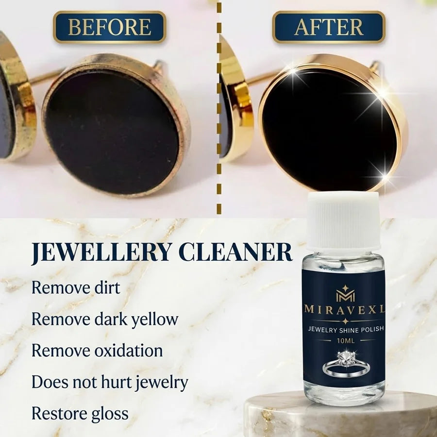MIRAVEXL Gold & Silver Jewelry Cleaner Polish Solution 10ml
