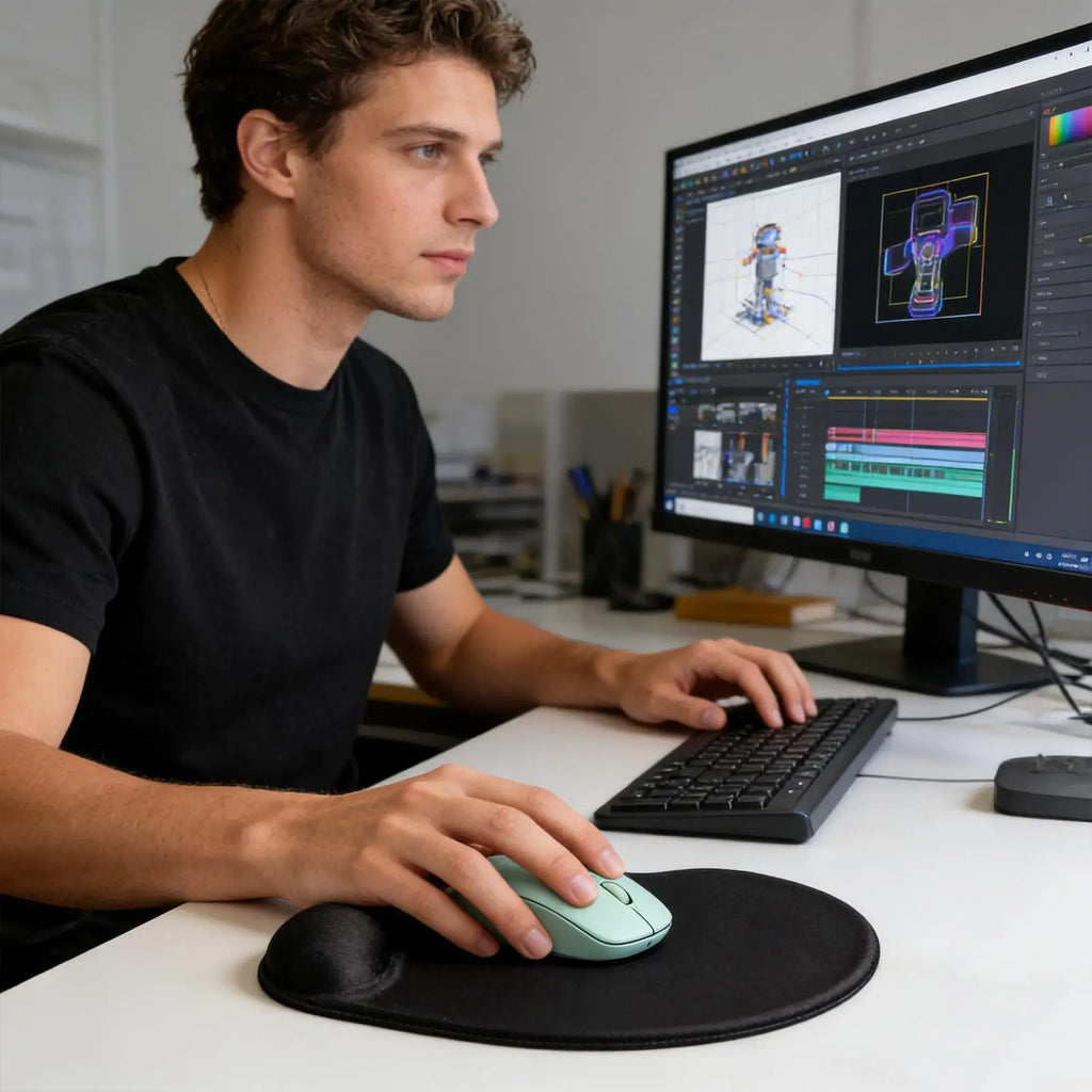 Ergonomic Mouse Pad with Wrist Rest | Non-Slip Gel Foam