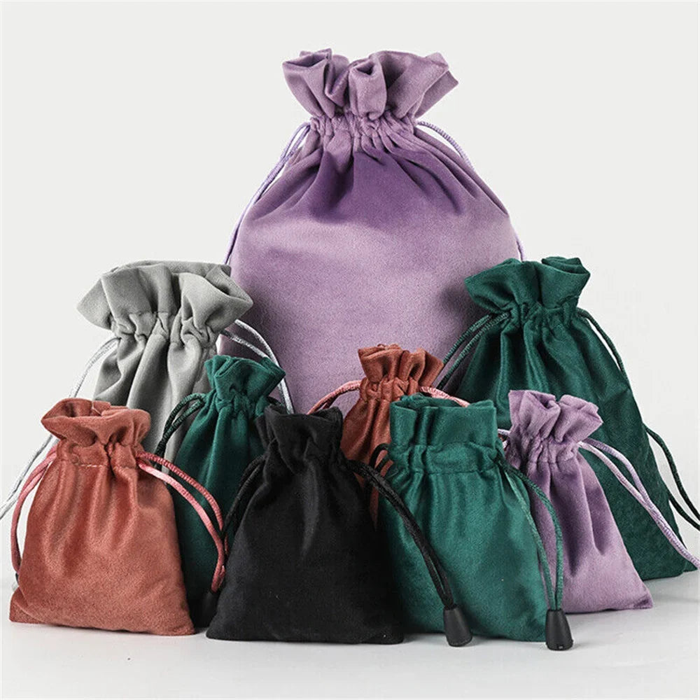 6 Sizes Bags Linen Drawstring Bag Pouches Cloth Christmas Jewelry