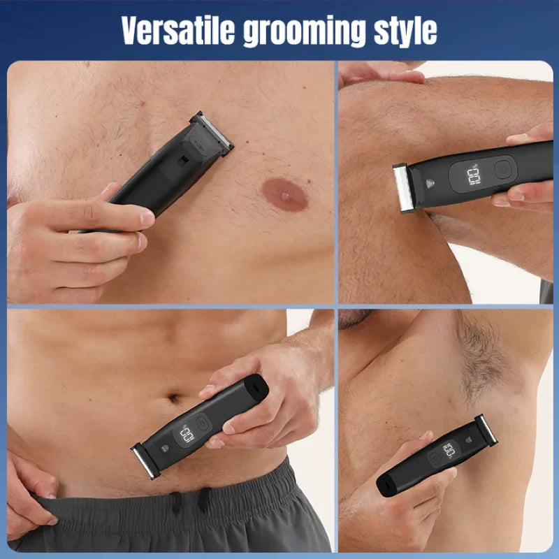 Men's Waterproof LED Electric Body Trimmer | Ceramic Blade