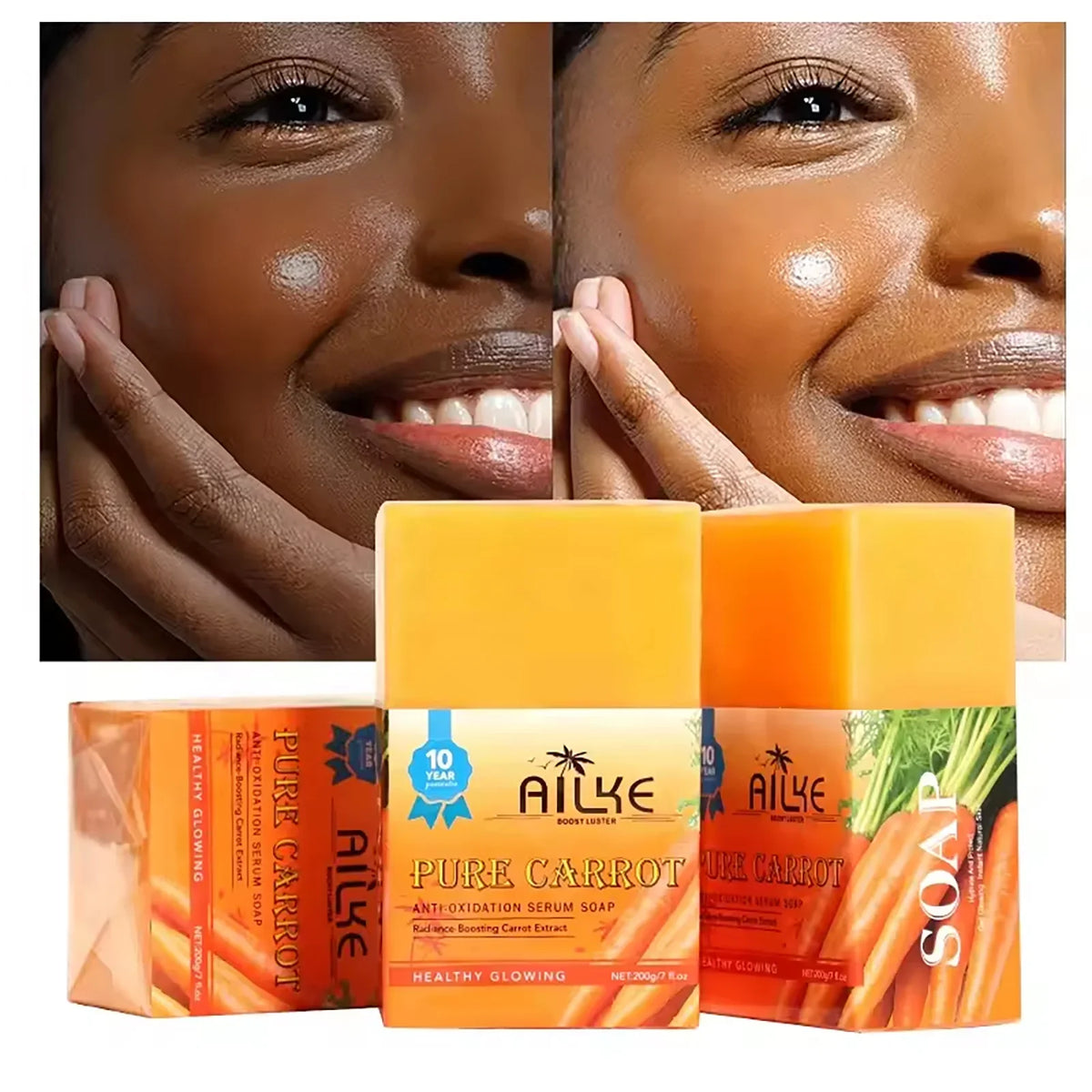 AILKE Carrot Vitamin C Brightening Soap Bar | All Skin Types