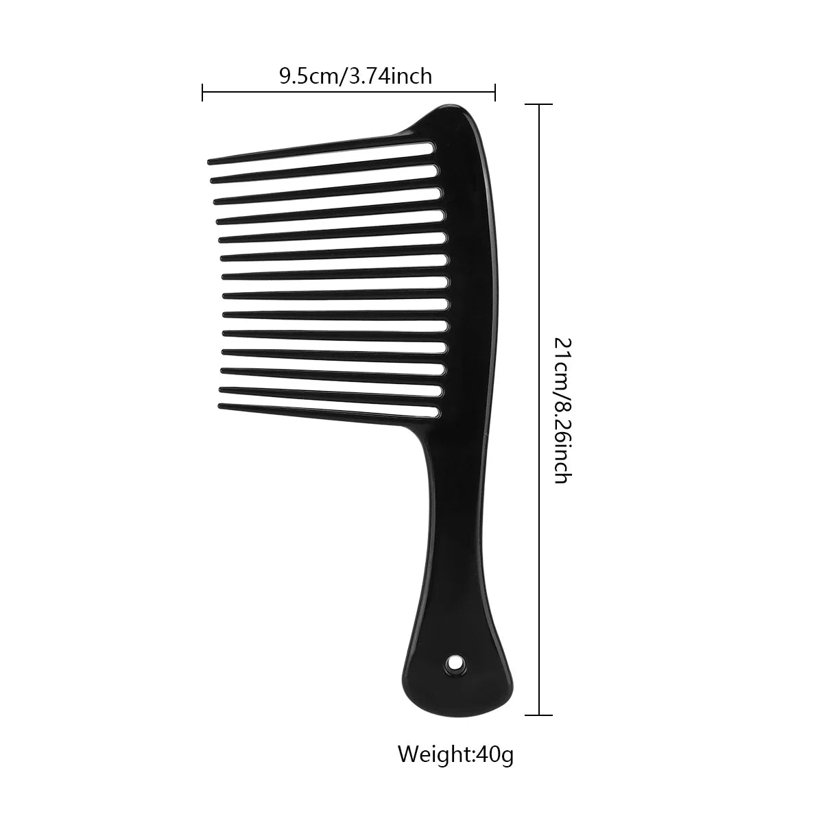 Wide Tooth Shark Comb – Anti-Static Detangling Styling Tool