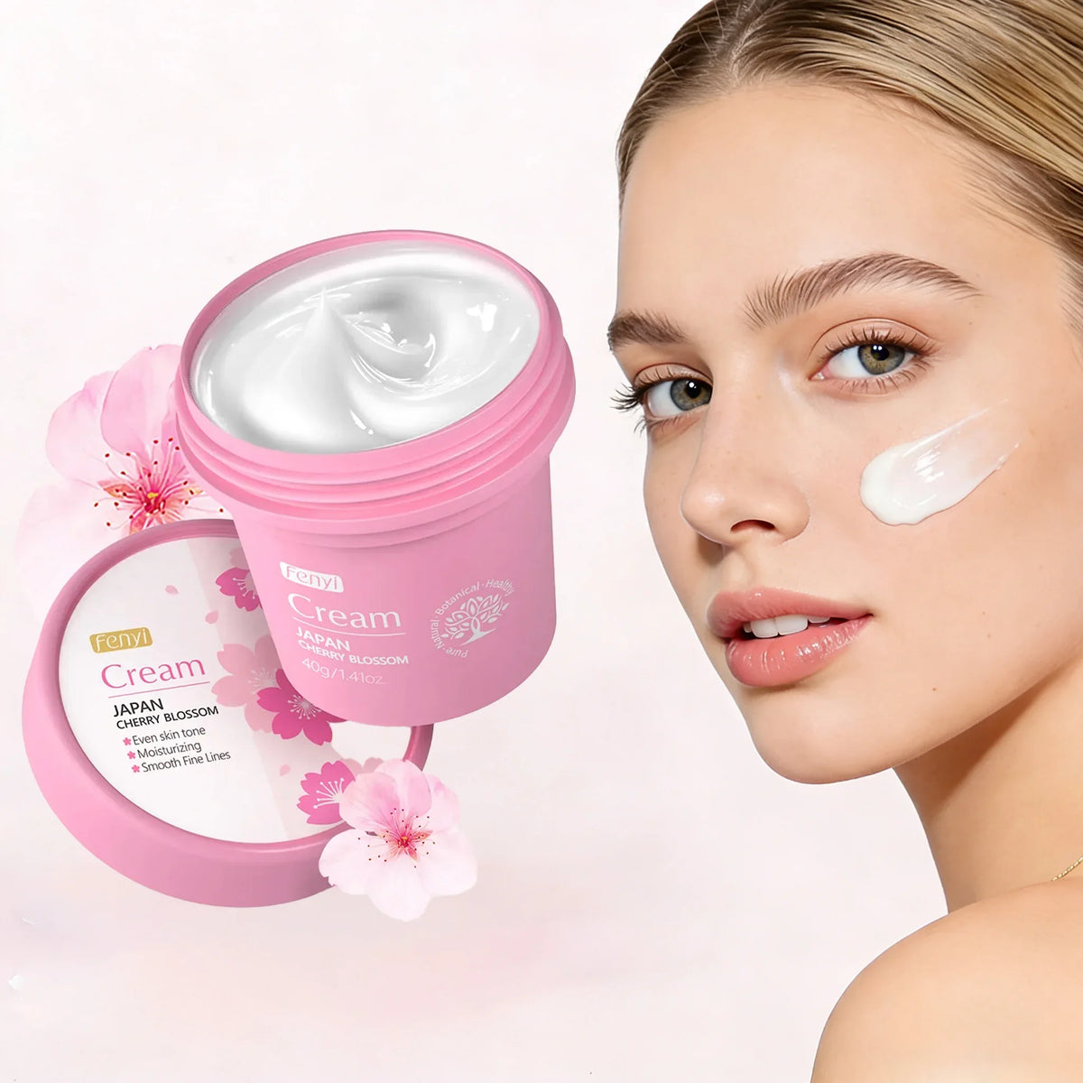 LAIKOU Cherry Blossom Face Cream – Hydrating & Brightening 40g