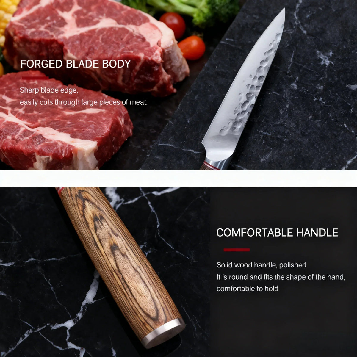Forged Steel Kitchen Knife – Chef, Paring & Cleaver Knife