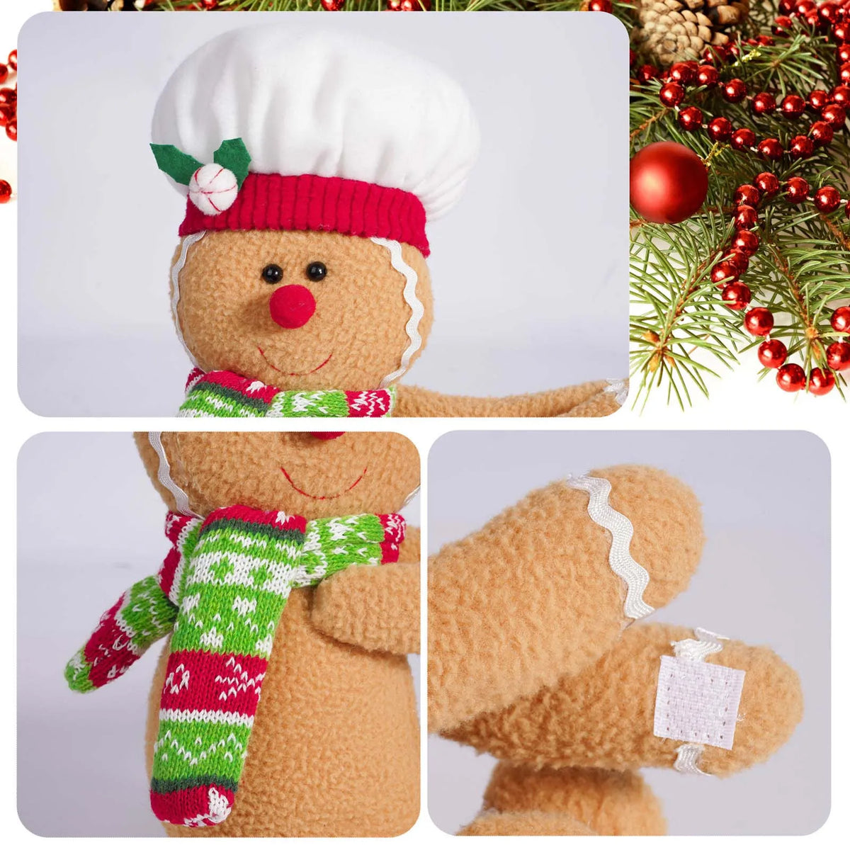 Gingerbread Man Christmas Tree Topper & Wine Bottle Ornament