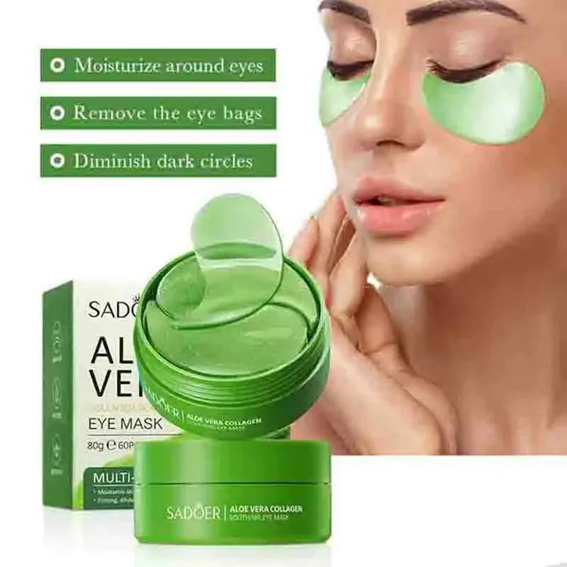 REAROYA Aloe Vera Collagen Eye Masks 60pcs – Hydrating Patches