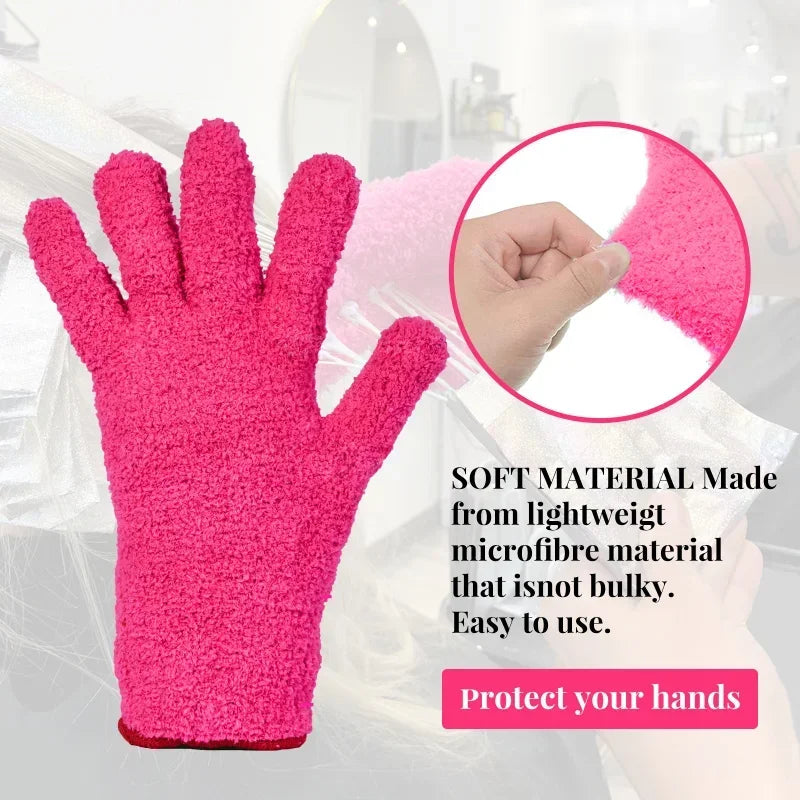Heat Resistant Finger Gloves for Hair Styling – 3 Pairs Nylon
